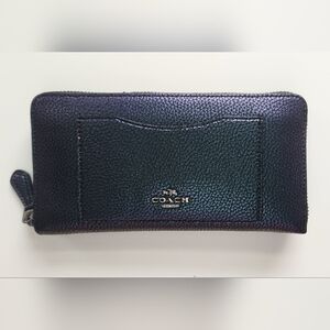 Coach chameleon color changing full sized leather wallet